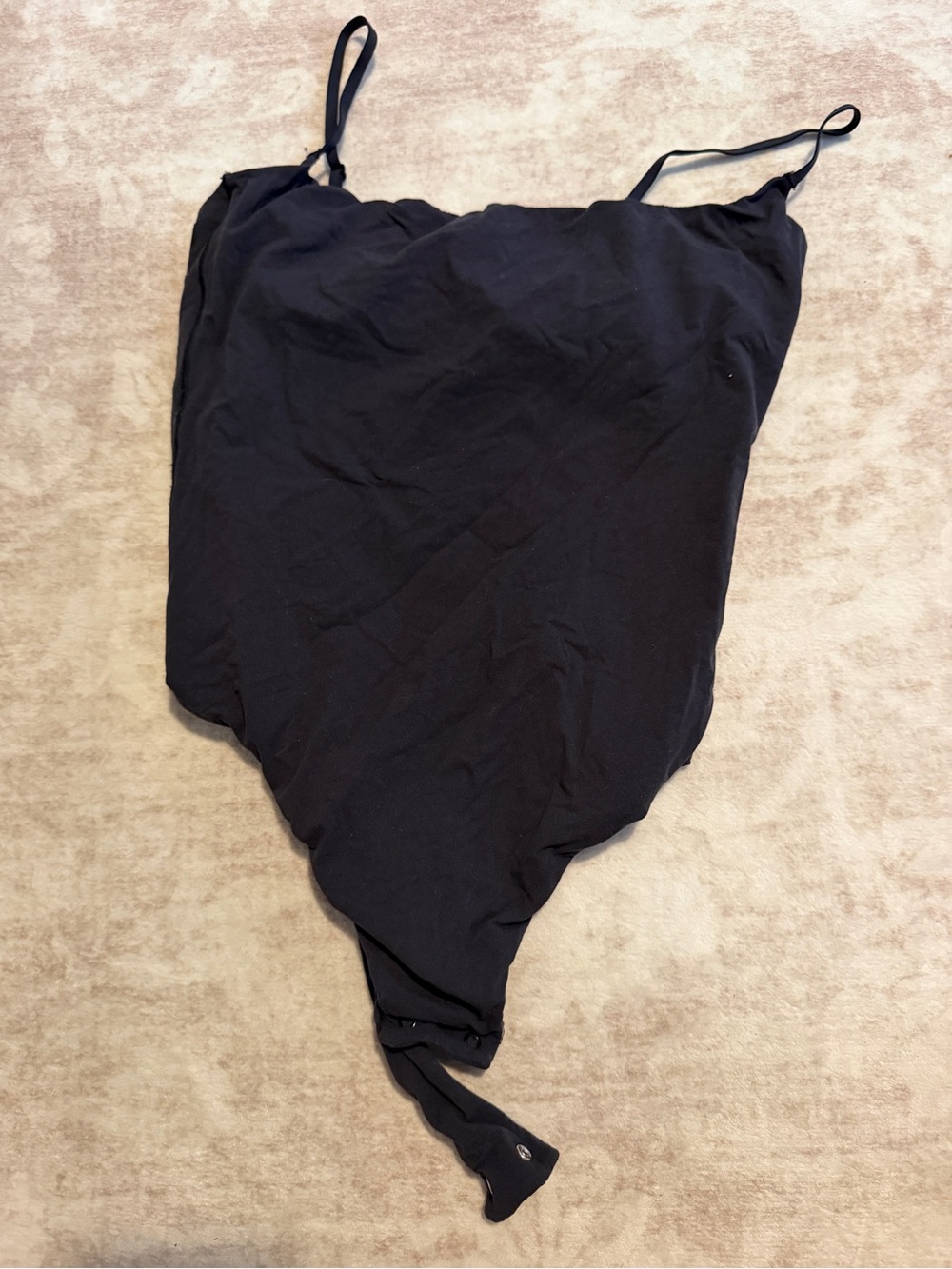 SKIMS Black Strap Bodysuit with Slim Adjustable Straps